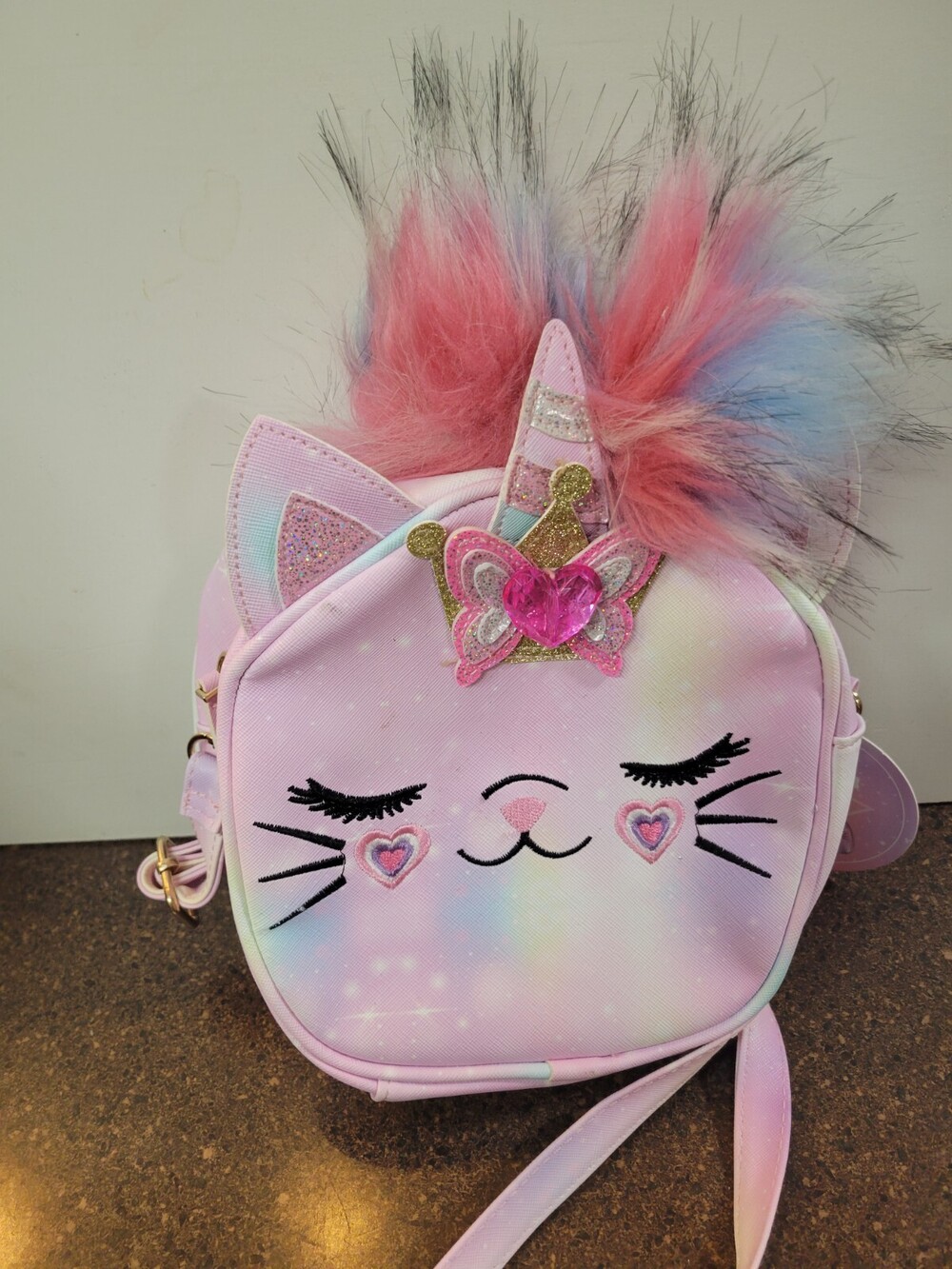 Under One Sky Unicorn Crossbody Bag, Whimsical Purse Designed in Los Angeles - Picture 3 of 5